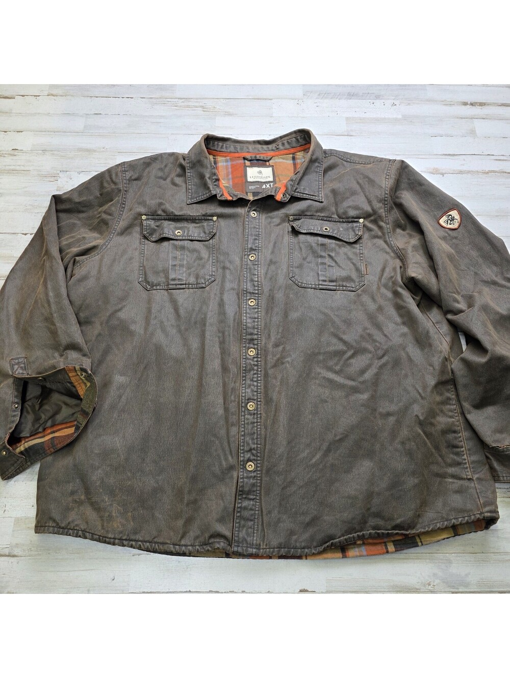 Legendary Whitetails Men's 4XT Flannel Lined Shirt Jacket Snap Big Tall 4XL